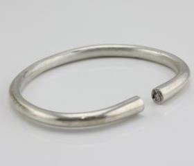 Antique Jewelry Sterling Silver Bracelet Vintage Clasp Bangle 46g